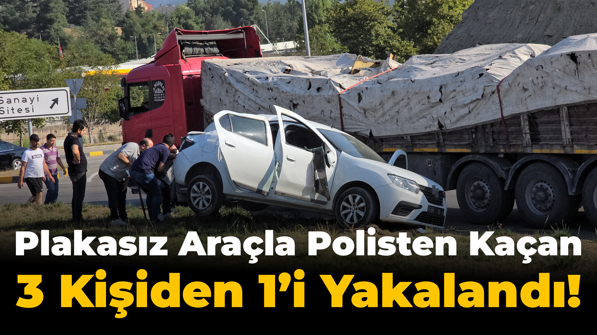 Polisin dur ihtarına uymayıp kaçan 3 kişiden biri kaza yapınca yakalandı