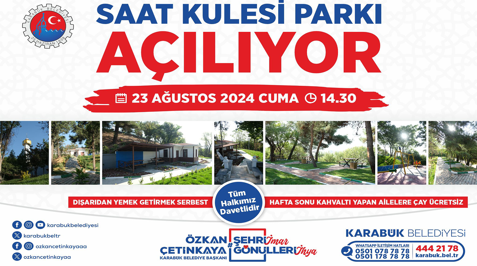 Saat Kulesi Parkı Açılıyor