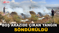 Boş Arazide Çıkan Yangın Söndürüldü