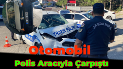 Polis Otosuyla Çarpışan Aracın Sürücüsü Yaralandı