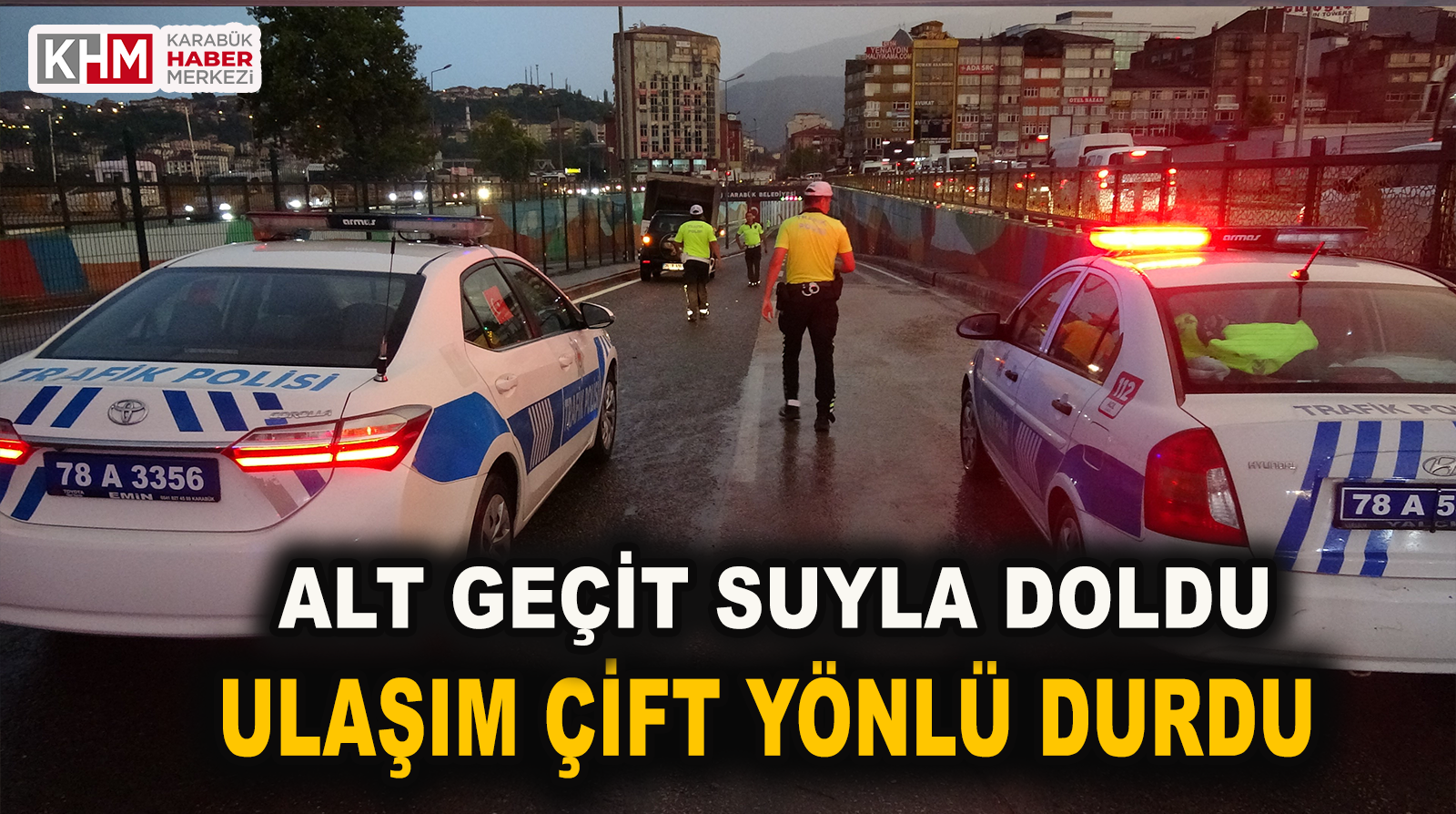 Karabük’te Sağanak Hayatı Felç Etti, Yollar Dere Yataklarına Döndü