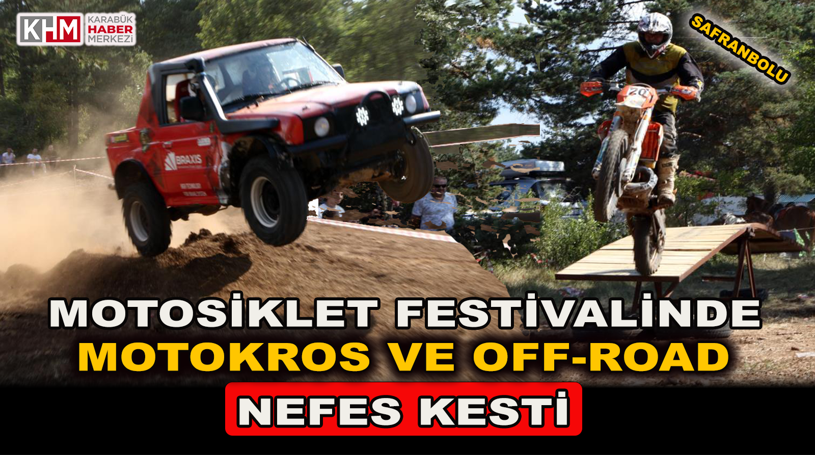 Motosiklet festivalinde motokros ve off-road nefes kesti