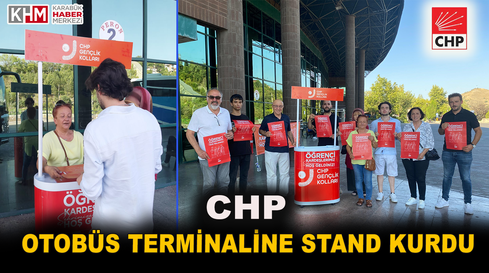 CHP Karabük’e Gelen Üniversite Öğrencilerini Terminalde Karşılıyor