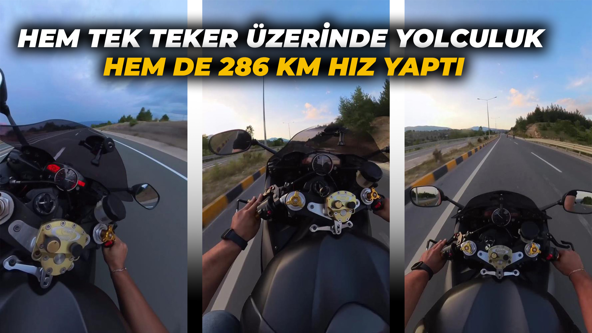 Motosiklet üzerinde ölümüne yolculuk