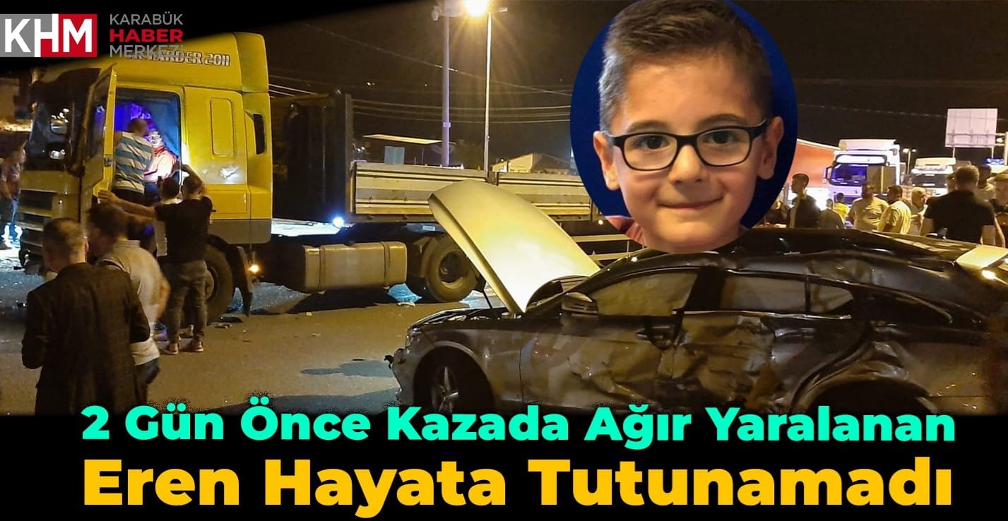 Kazada Ağır Yaralanan 14 Yaşındaki Eren Hayata Tutunamadı