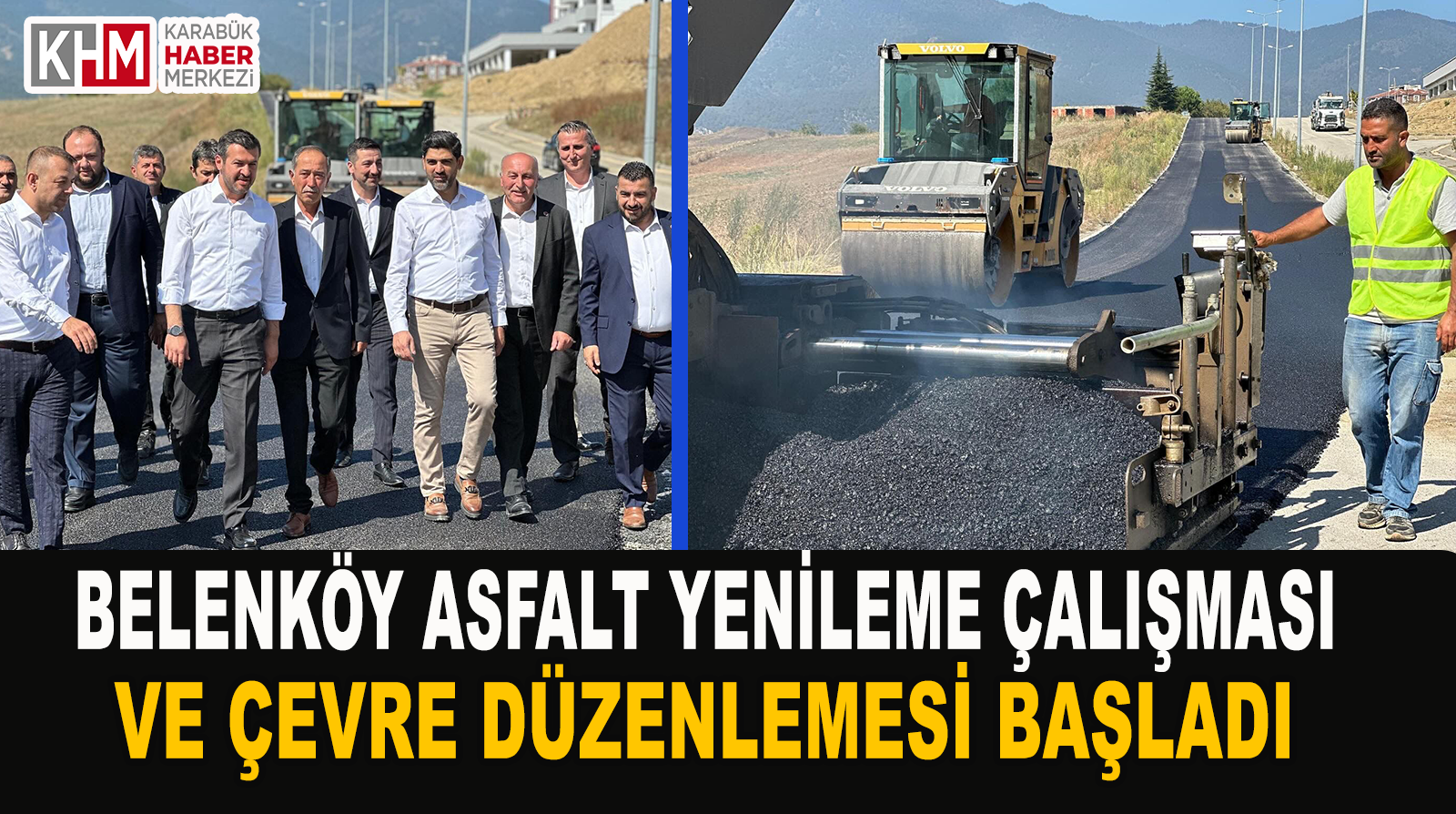 Belenköy Asfalt Yenileme Çalışması ve Çevre Düzenlemesi Başladı