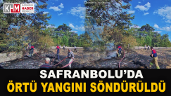 Safranbolu’da Örtü Yangını Söndürüldü