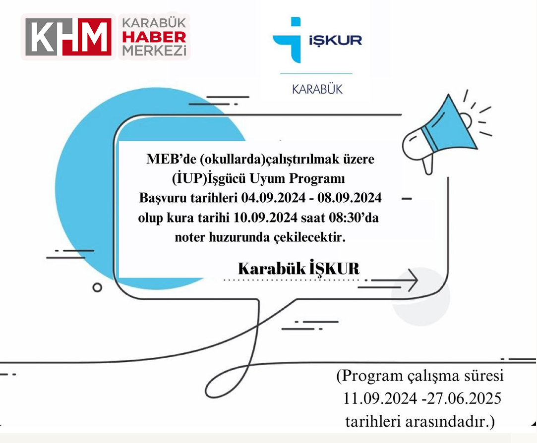 Karabük’te İşgücü Uyum Programı Başvuruları Başladı