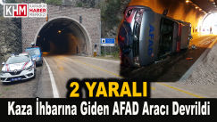 Kaza İhbarına Giden AFAD Ekibinin Aracı Devrildi: 2 Yaralı