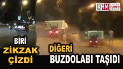 Biri Zikzak Çizdi Diğeri Motosikletle Buzdolabı Taşıdı