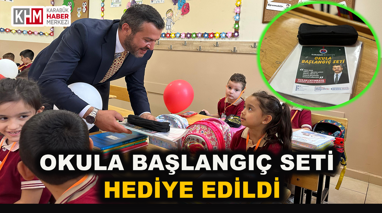 Öğrencilere Okula Başlangıç Seti Hediye Edildi