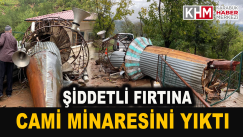 Şiddetli Fırtına Cami Minaresini Yıktı