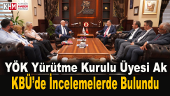 YÖK Yürütme Kurulu Üyesi Prof. Dr. Ak KBÜ’de İncelemelerde Bulundu