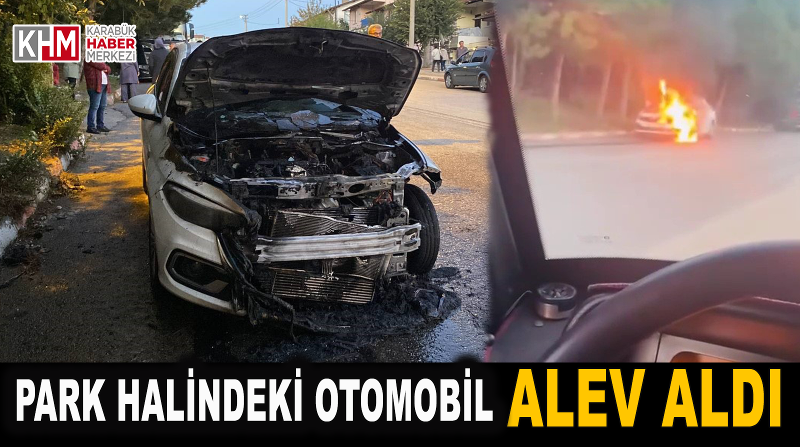 Park Halindeki Otomobil Alev Aldı