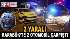 iki otomobil çarpıştı: 2 yaralı