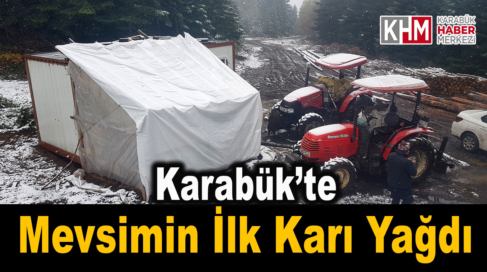 Karabük’te Mevsimin İlk Karı Yağdı