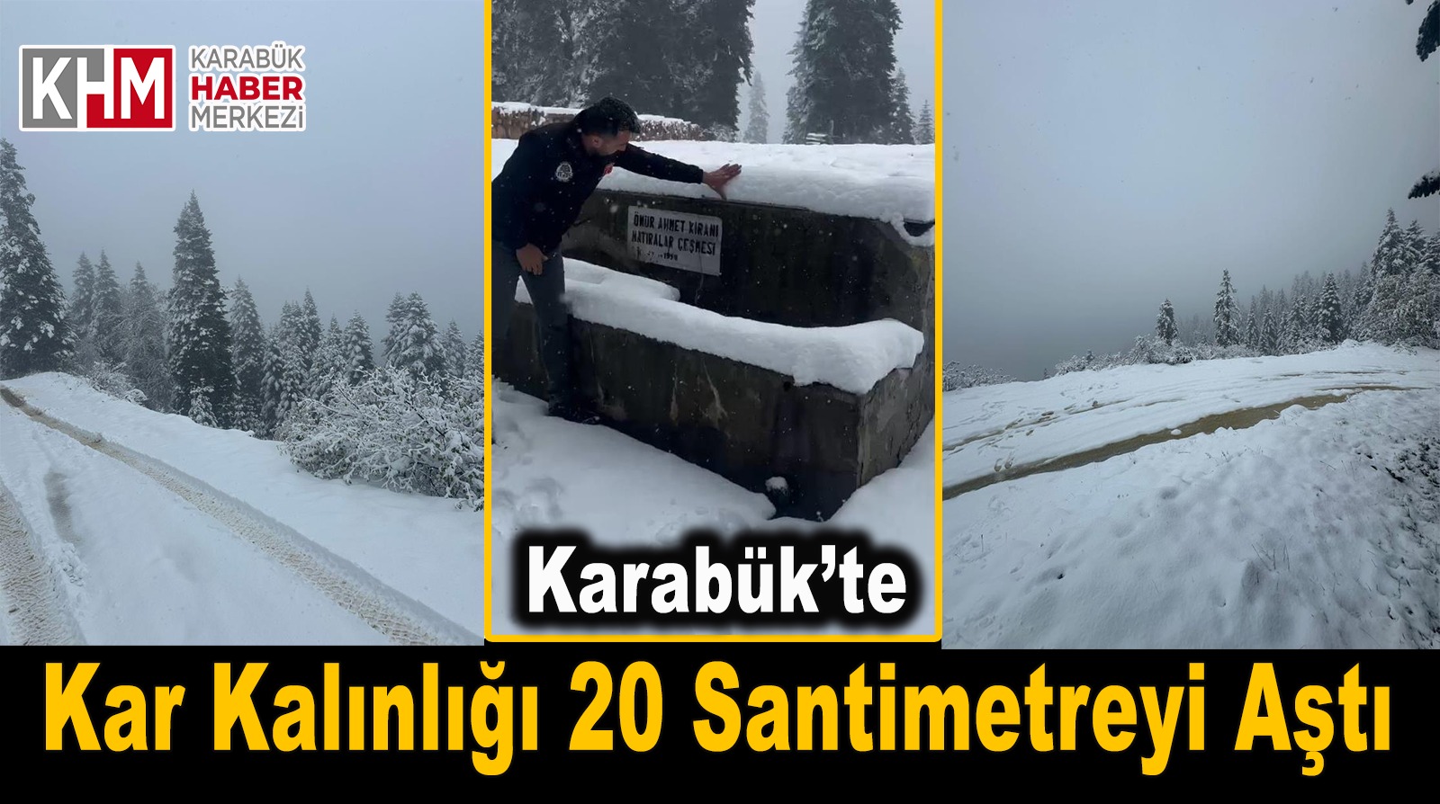 Karabük’te kar Kalınlığı 20 Santimetreyi Aştı