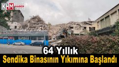 64 yıllık sendika binasının yıkımına başlanıldı