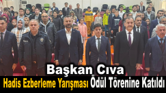 Başkan Cıva, 40 Hadis Ezberleme Yarışması Ödül Törenine Katıldı