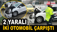 İki otomobilin çarpıştığı kazada 1 kişi yaralandı