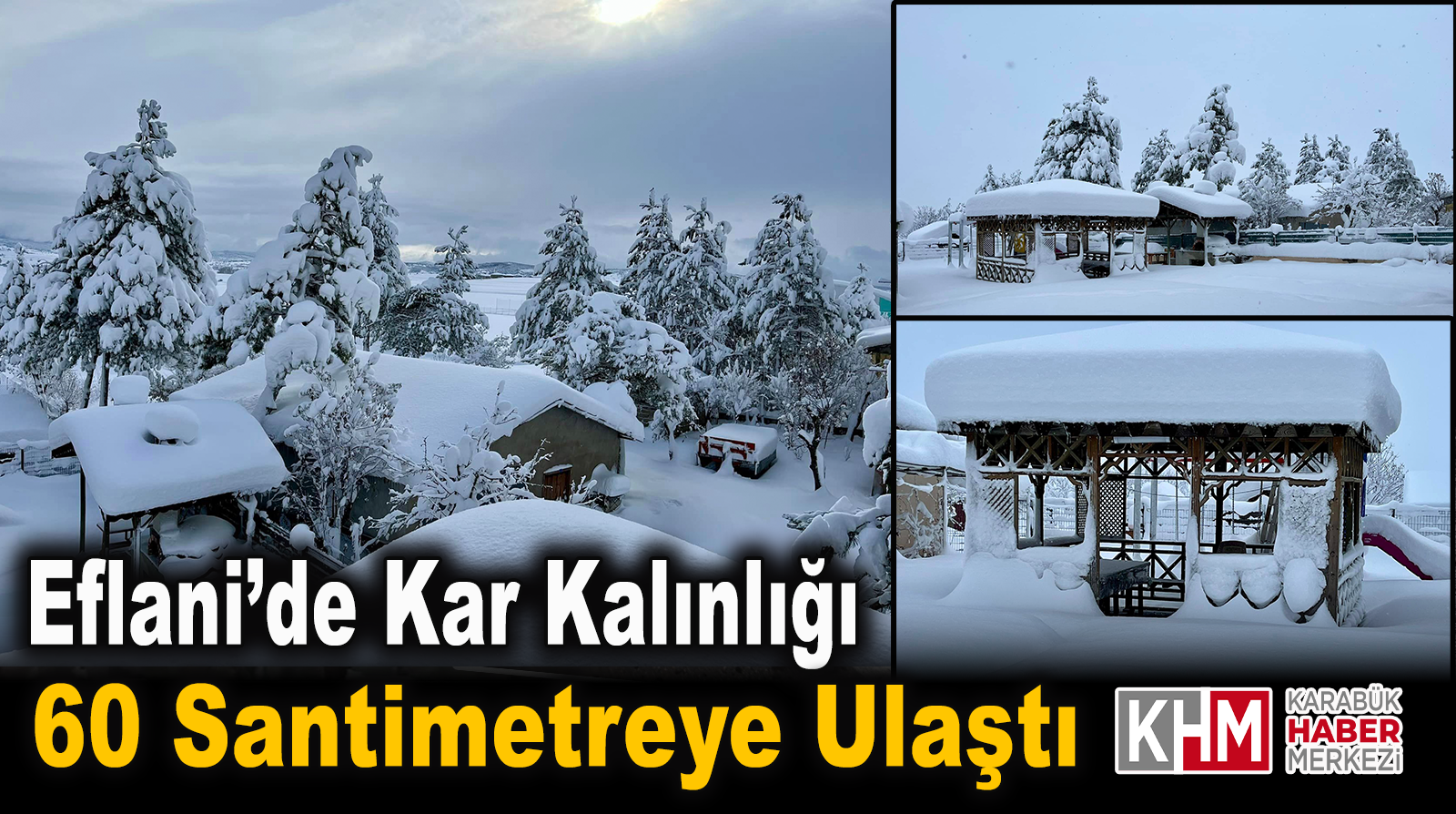 Okulların Tatil Edildiği İlçede Kar Kalınlığı 60 Santimetreye Ulaştı