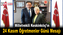 Milletvekili Ali Keskinkılıç’ın 24 Kasım Öğretmenler Günü Mesajı