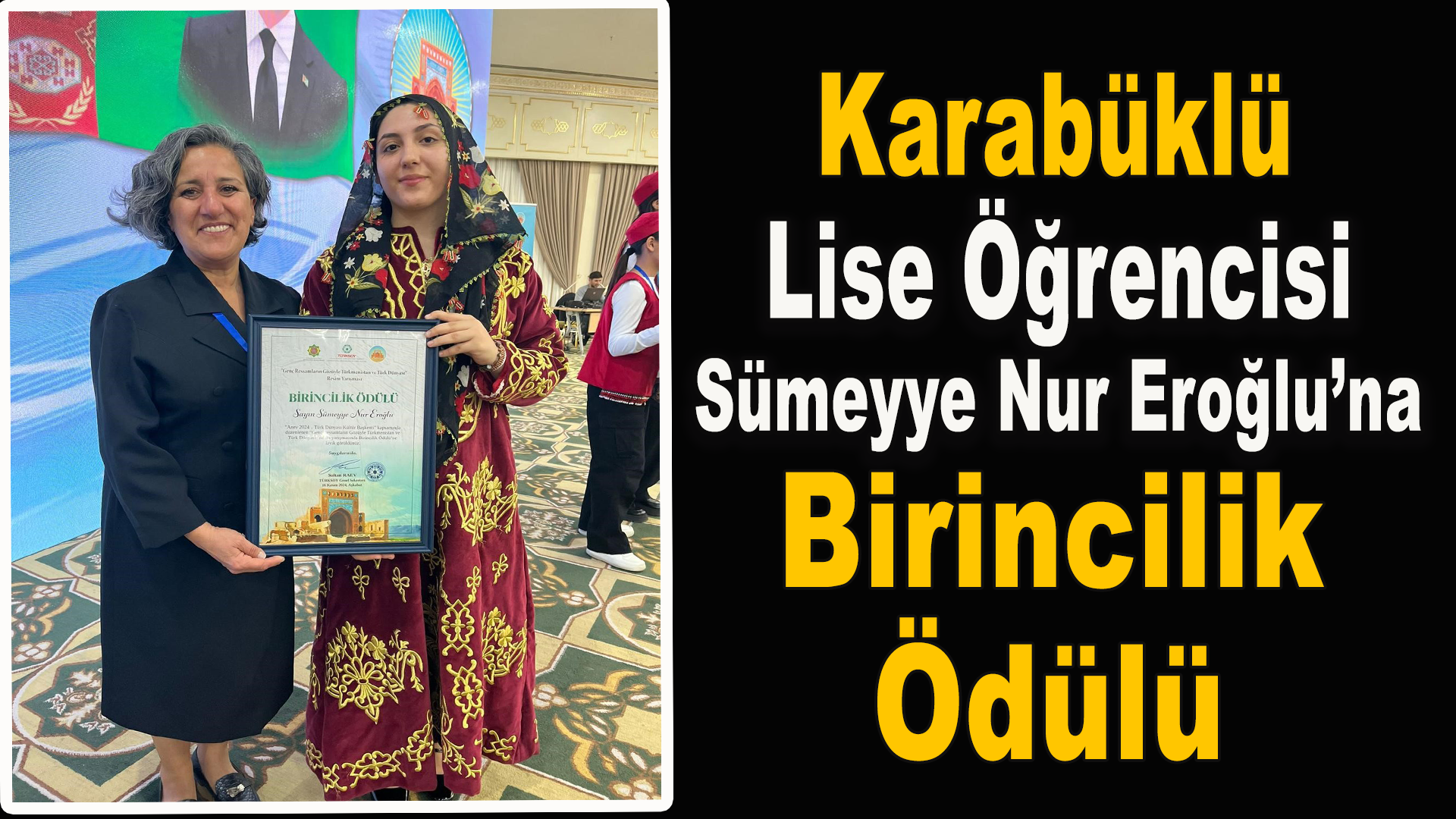 Karabüklü Lise Öğrencisi TÜRKSOY’un Resim Yarışmasında Ödül Aldı