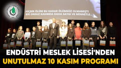 Karabük Endüstri Meslek Lisesi’nden unutulmaz 10 Kasım anma programı