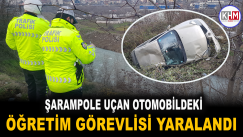 Şarampole uçan otomobildeki öğretim görevlisi yaralandı