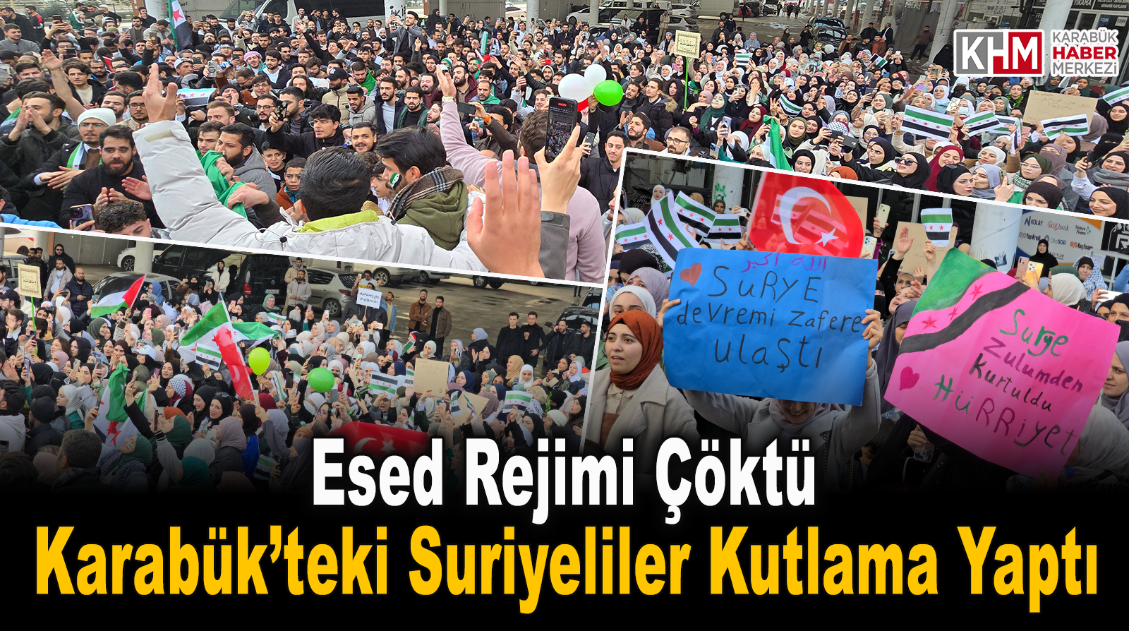 Esed rejimi çöktü, Karabük’teki Suriyeliler kutlama yaptı