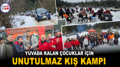 Offroad tutkunlarından yuvada kalan çocuklar için unutulmaz kış kampı