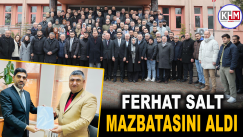 AK Parti İl Başkanı Ferhat Salt Mazbatasını Aldı