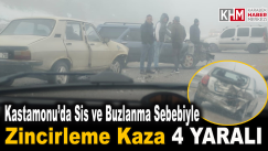 Kastamonu’da Sis ve Buzlanma Sebebiyle Zincirleme Kaza Meydana Geldi: 4 Yaralı