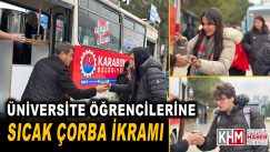 Karabük Belediyesi’nden Üniversite Öğrencilerine Sıcak Çorba İkramı