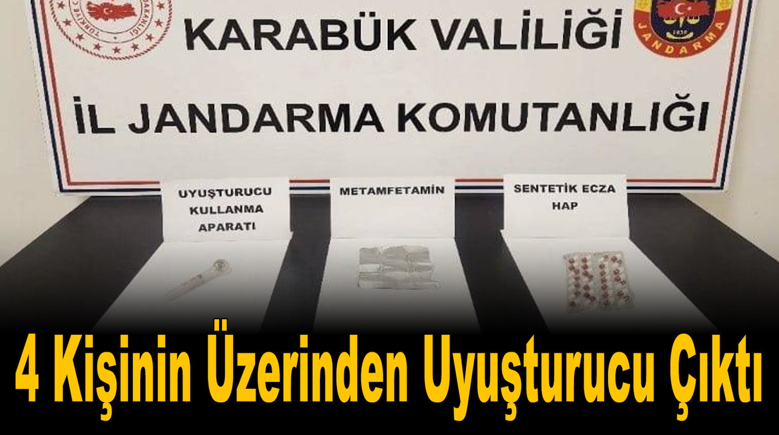 Karabük’te 4 kişinin üzerinde uyuşturucu yakalandı