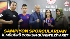 Şampiyon Sporculardan İl Müdürü Coşkun Güven’e Ziyaret