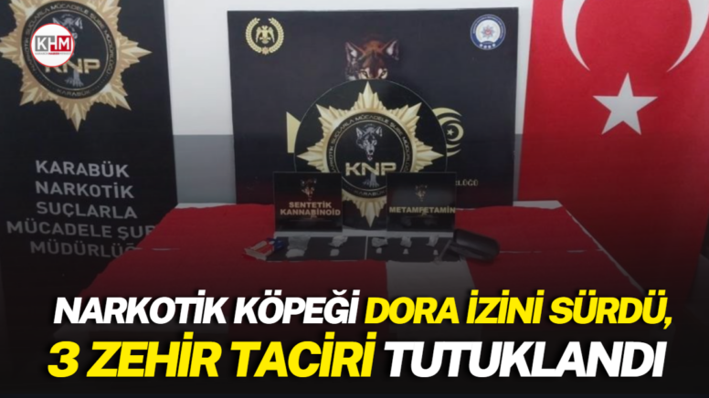 Narkotik köpeği Dora izini sürdü, 3 zehir taciri tutuklandı