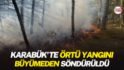Karabük’te örtü yangını büyümeden söndürüldü