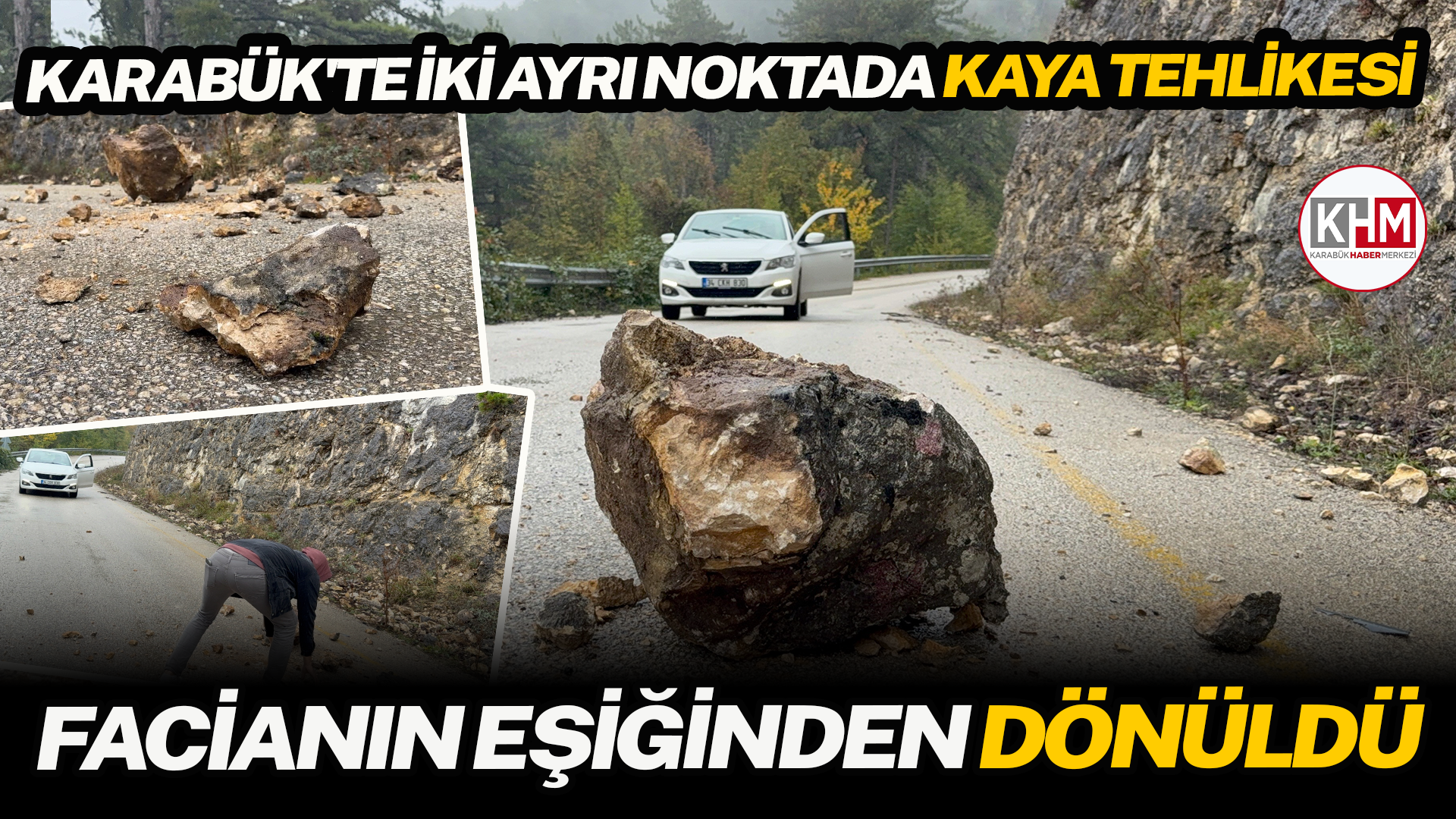 Karabük’te iki ayrı noktada kaya tehlikesi: Facianın eşiğinden dönüldü