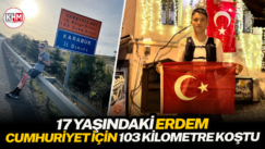 17 yaşındaki Erdem, Cumhuriyet için 103 kilometre koştu